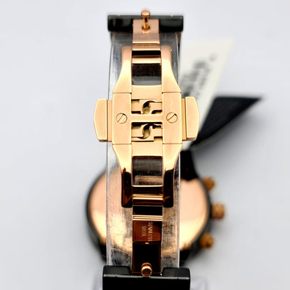 NEW EMPORIO ARMANI AR70002 MEN'S WATCH BLACK CERAMICA ROSE GOLD CHRONO